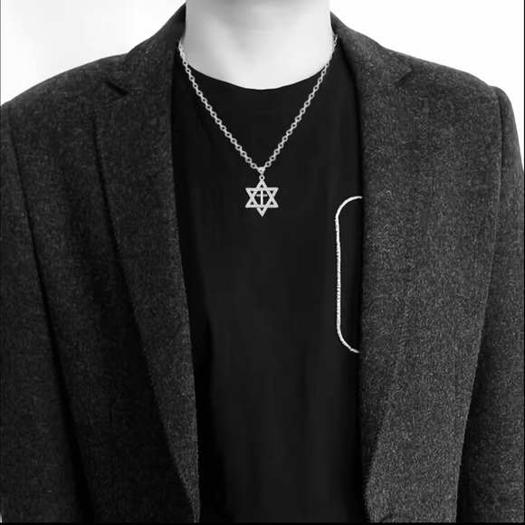 Cubic Zirconia Star Of David Necklace - Picture 5 of 7